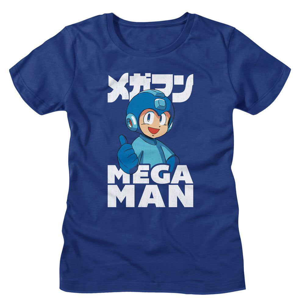 Mega Man Thumbs Up Junior Top Front