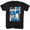 Mega Man Big And Small Rectangle T-shirt