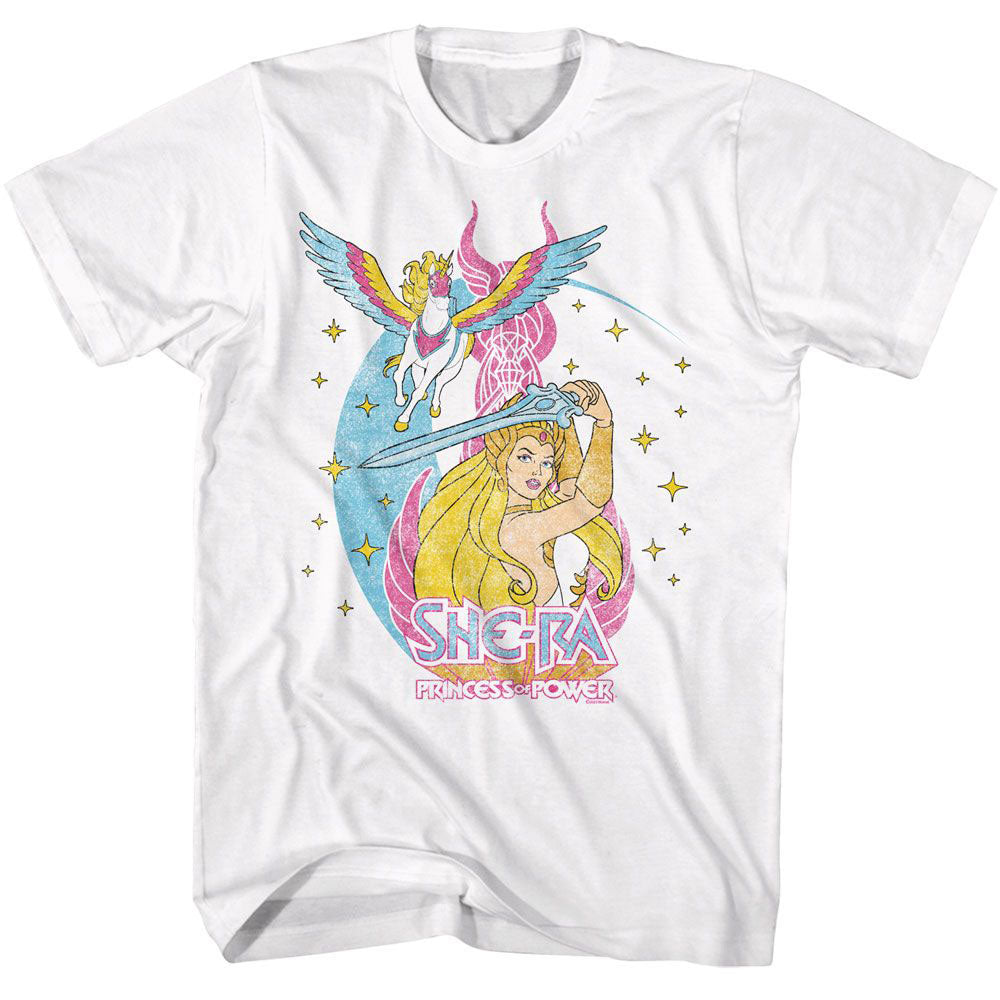 Masters Of The Universe Motu She Ra Swiftwind Stars T-shirt