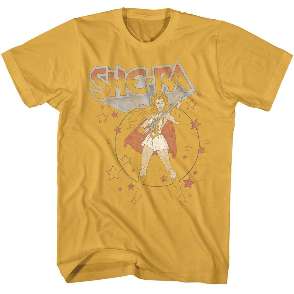 Masters Of The Universe Motu She Ra With Stars T-shirt Front