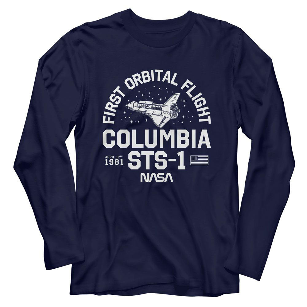 NASA Nasa Columbia Sts 1 Long Sleeve Front
