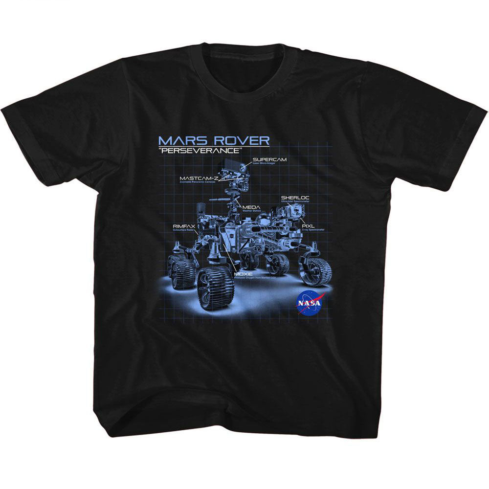 NASA Nasa Mars Rover Kids Childrens T-shirt Front