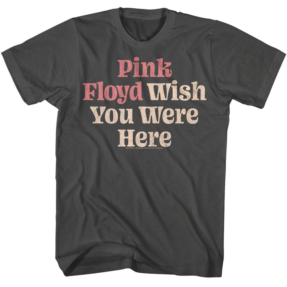 Pink Floyd Wish You Were Here Text T-shirt Front