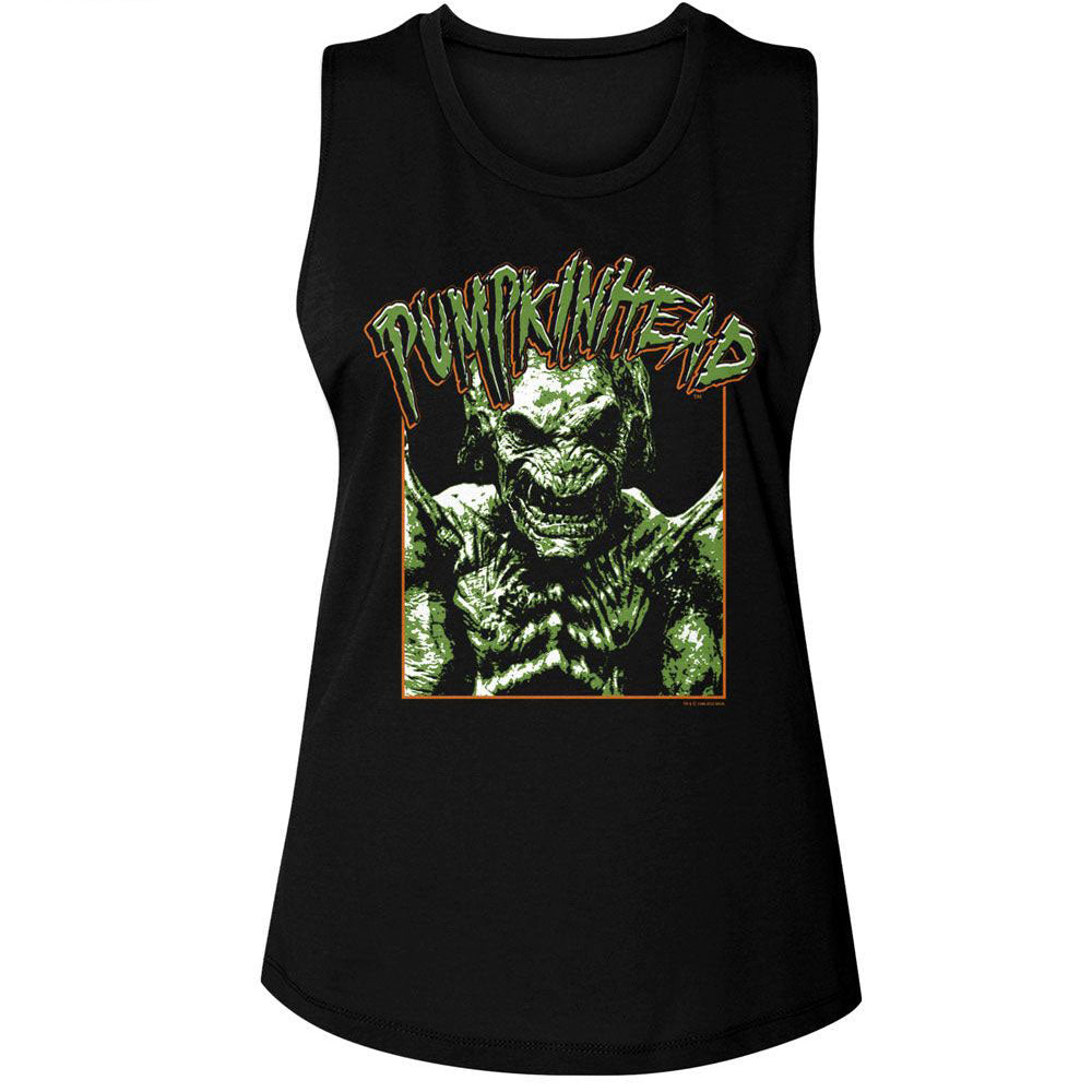 Pumpkinhead Photo And Logo Womens Tank Front