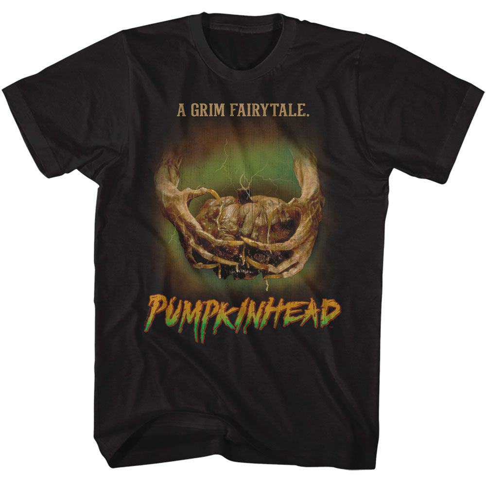 Pumpkinhead Claws Holding A Nasty Pumpkin T-shirt Front
