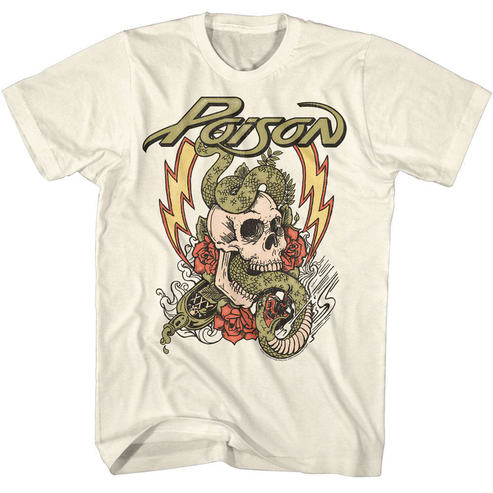 Poison Fade Color Skull T-shirt Front