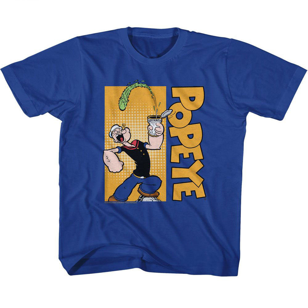 Popeye Vertical Logo Kids Childrens T-shirt Front
