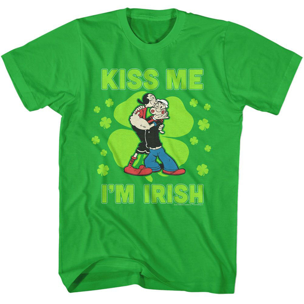 Popeye Kiss Me Im Irish T-shirt Front