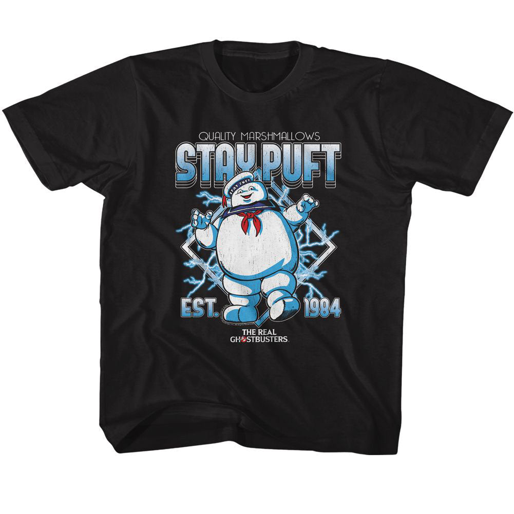 Ghostbusters Rgb Stay Puft Electricity Kids Childrens T-shirt Front