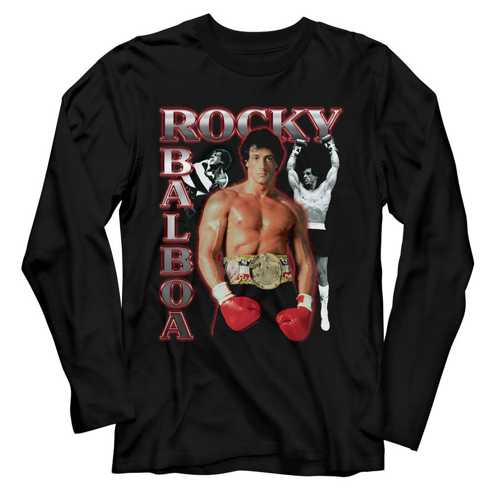 Rocky Three Photo Collage Long Sleeve Front