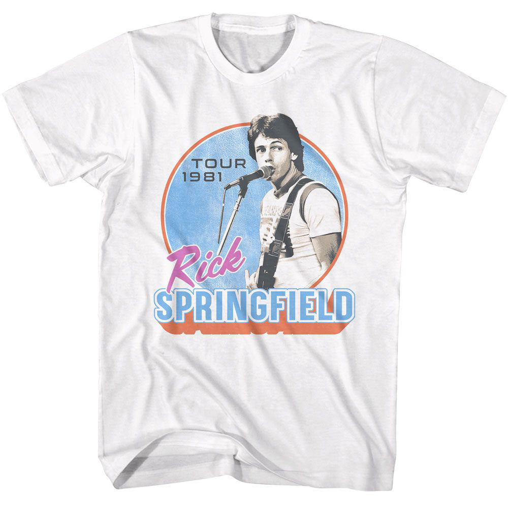 Rick Springfield Tour 1981 T-shirt Front