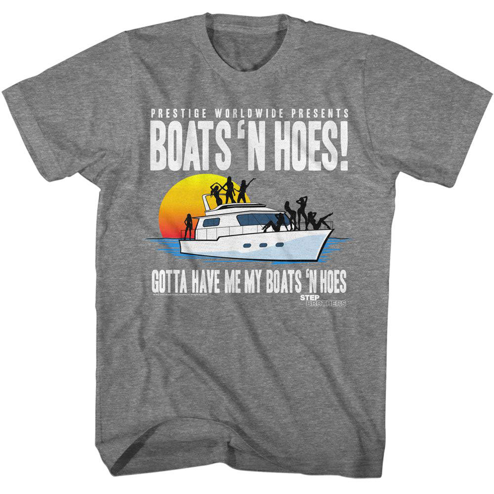 Step Brothers Boat With Saucy Gals T-shirt Front