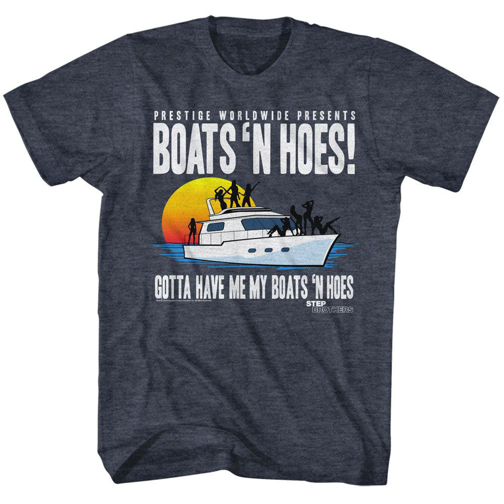 Step Brothers Boat With Saucy Gals T-shirt Front