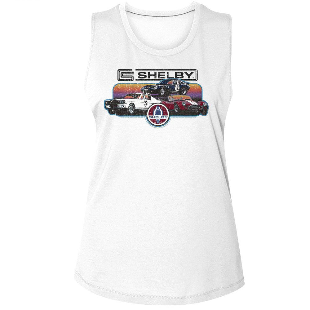 Carroll Shelby Gradient Collage Womens Tank Front