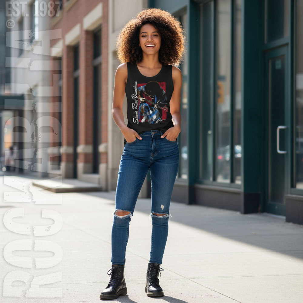 Stevie Ray Vaughan Kneeling Womens Tank