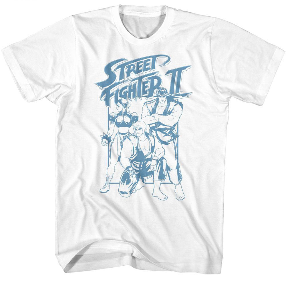 Street Fighter Ryu Ken And Chun Li Box T-shirt Front