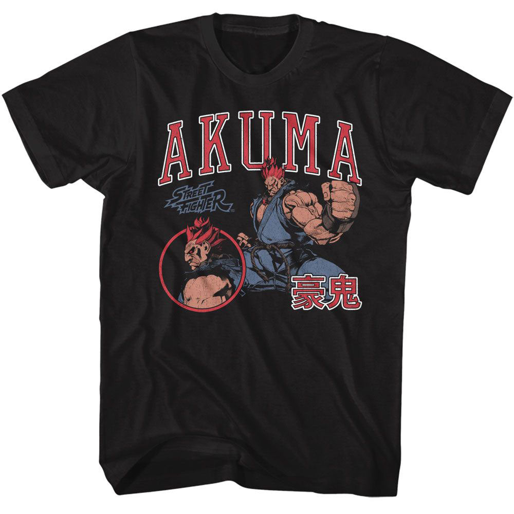 Street Fighter Akuma Varsity T-shirt Front