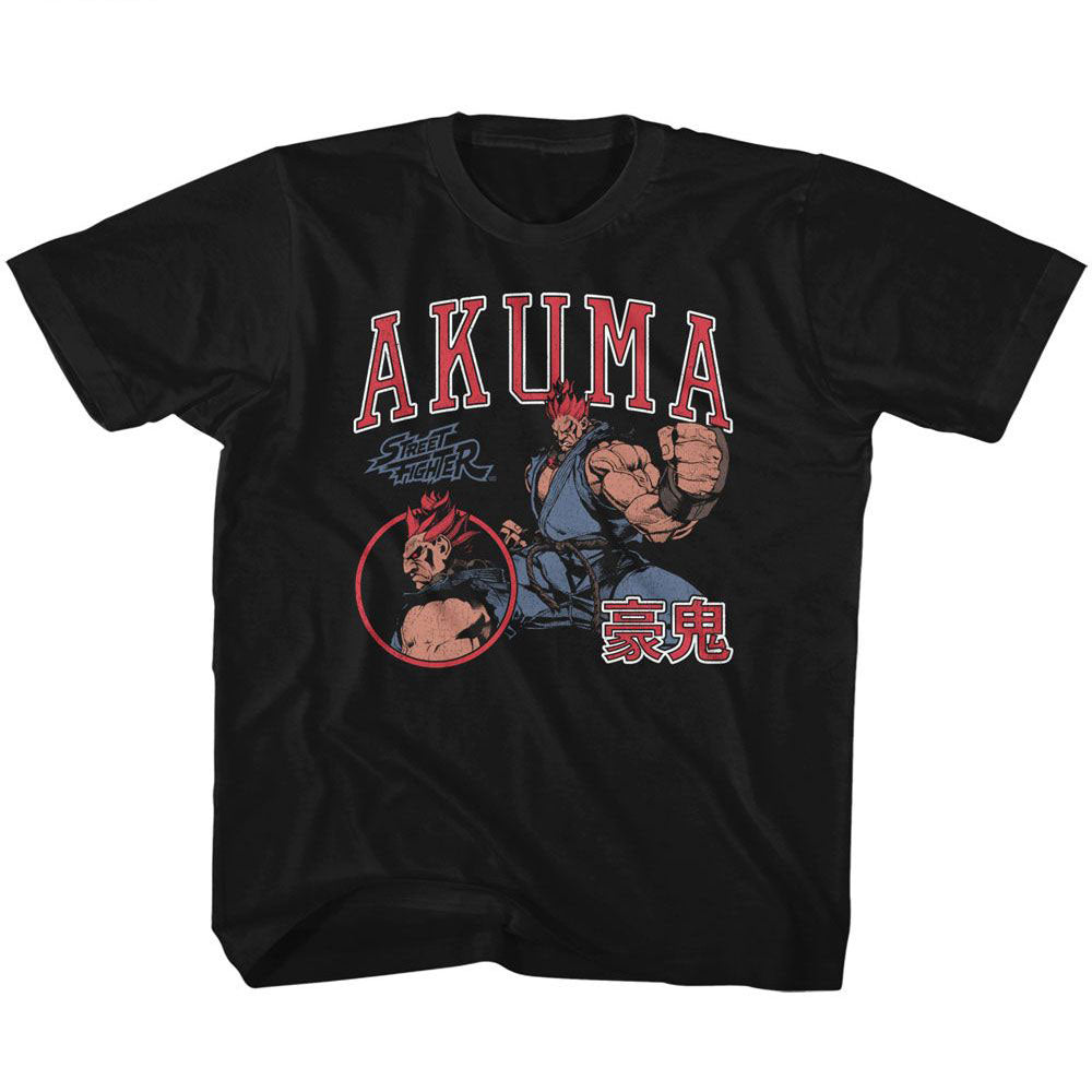 Street Fighter Akuma Varsity Youth T-shirt Front