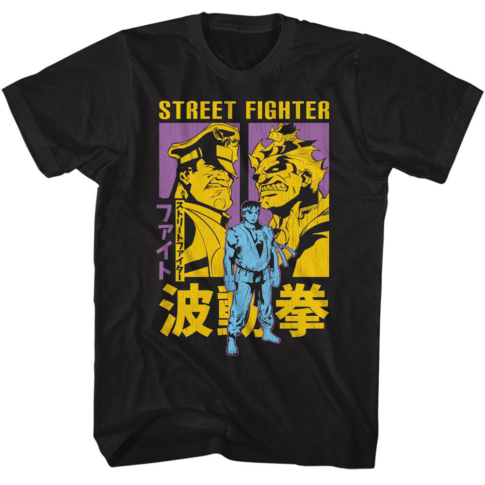Street Fighter Ryu Akuma And M Bison T-shirt Front
