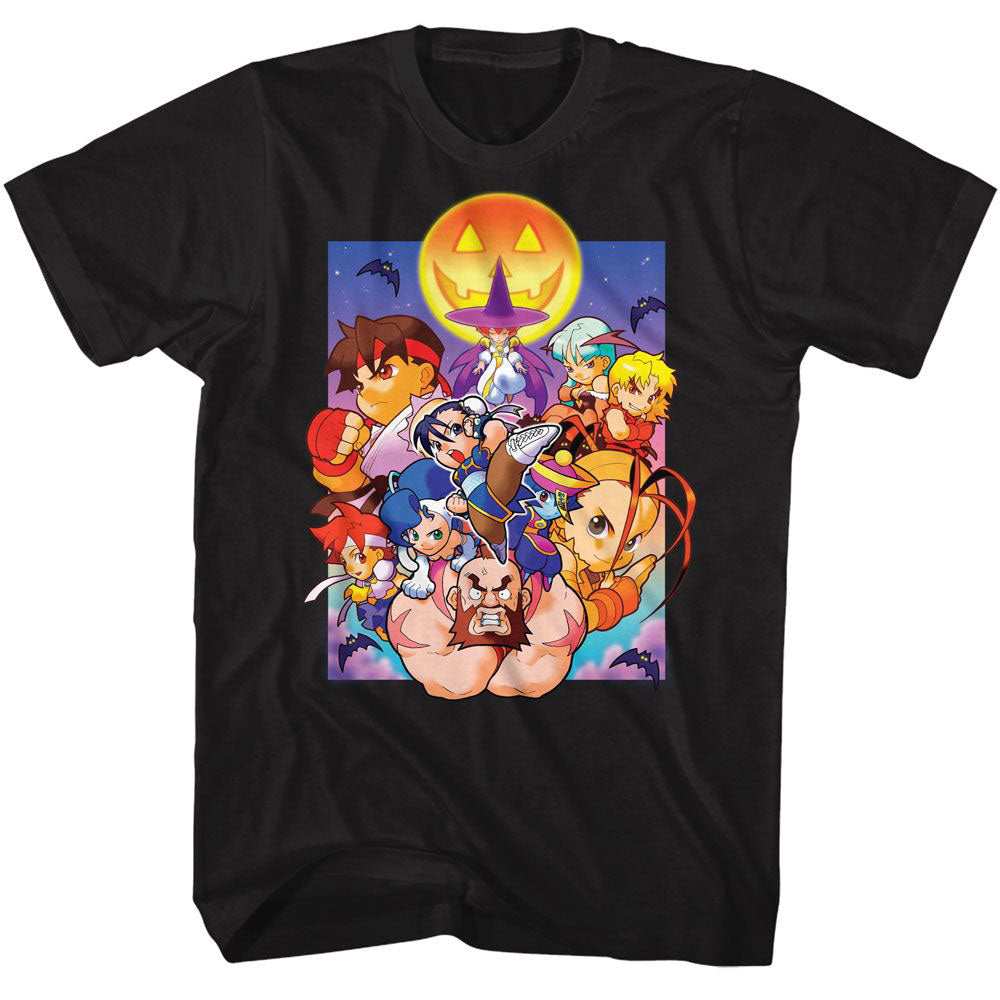 Street Fighter Pocket Fighters Spooky T-shirt Front