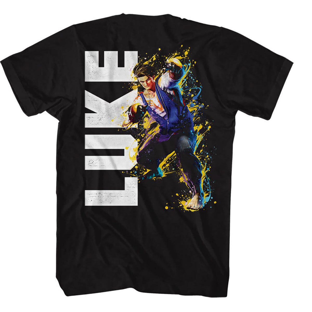 Street Fighter Luke Character T-shirt Back