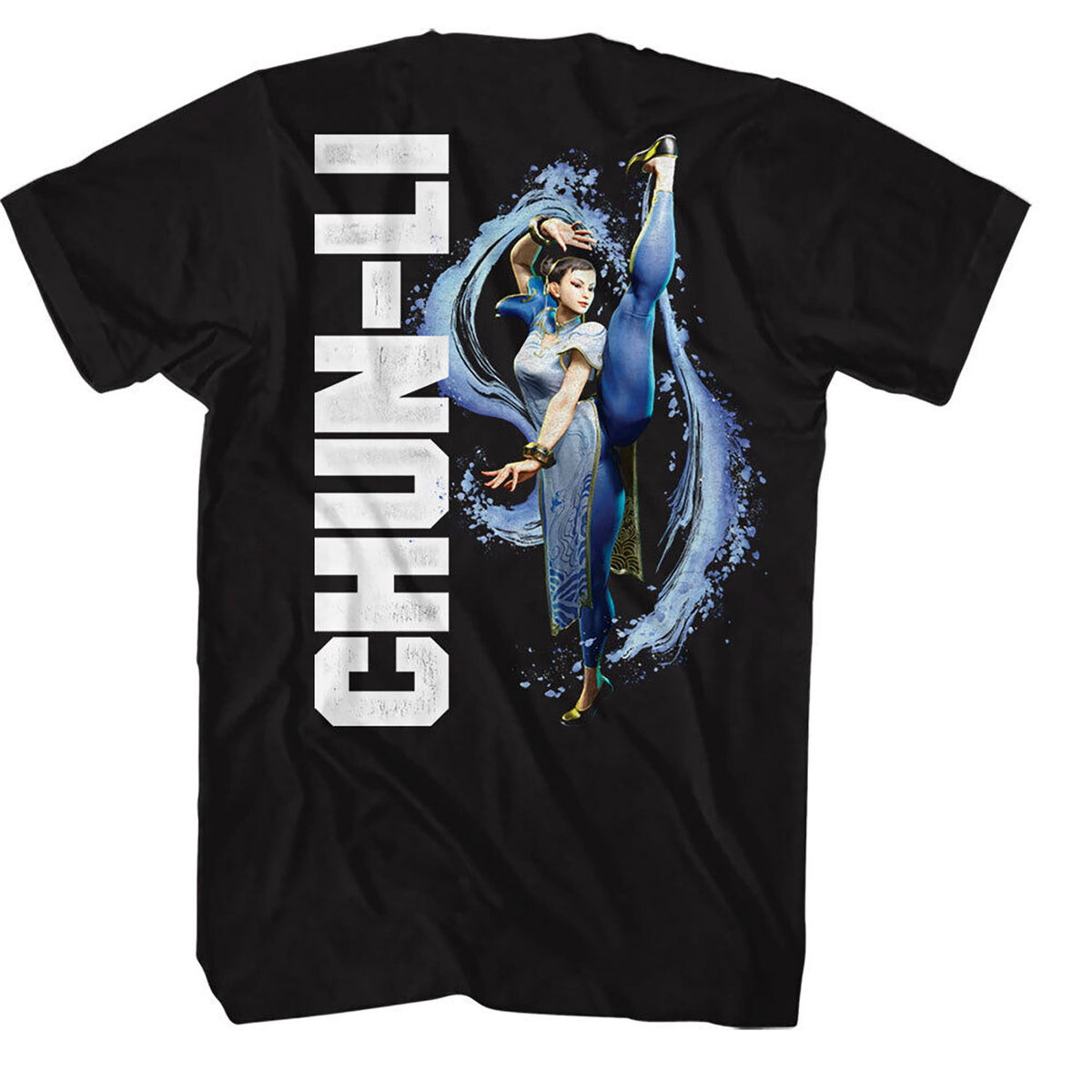 Street Fighter Chun Li Character T-shirt Back