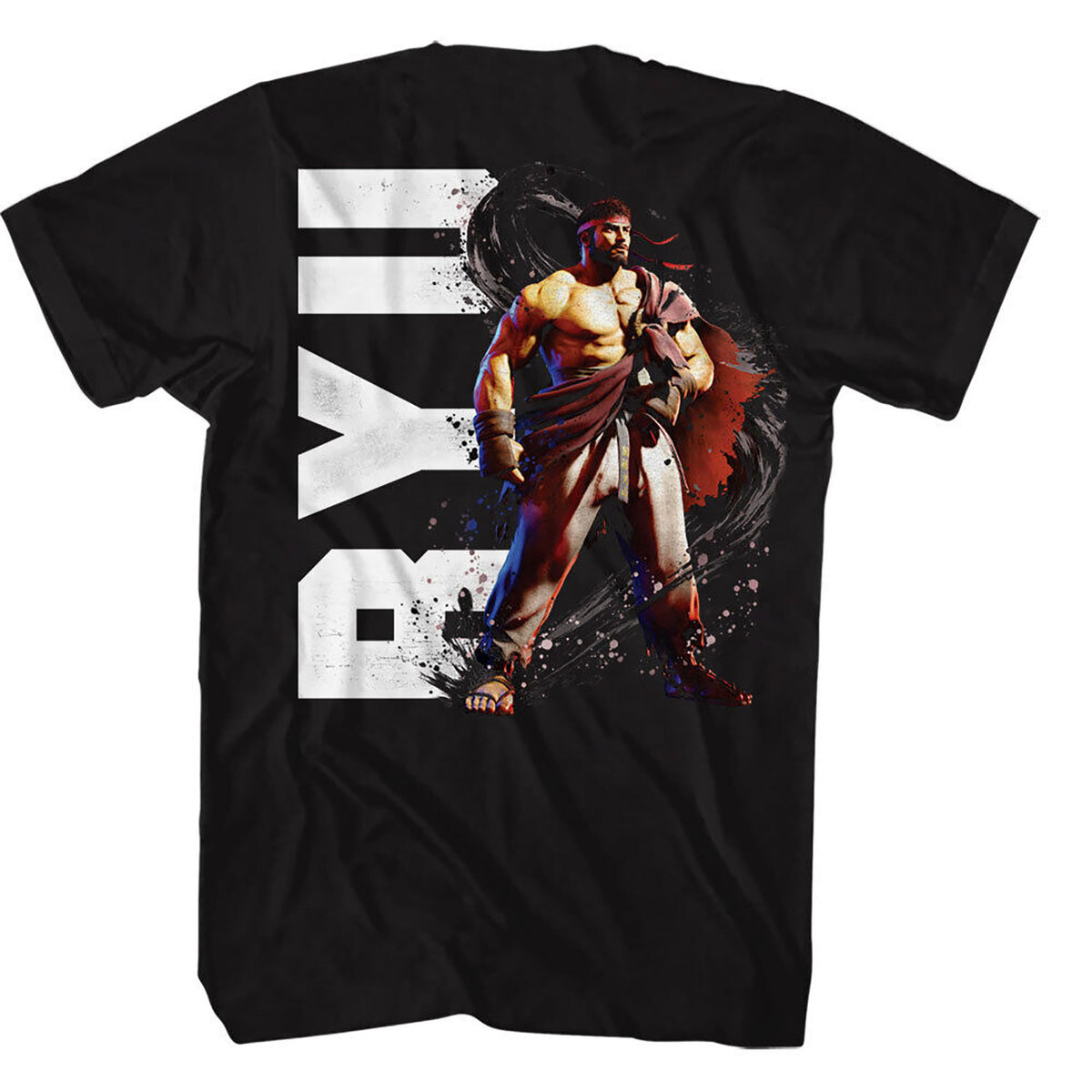 Street Fighter Ryu Character T-shirt Back