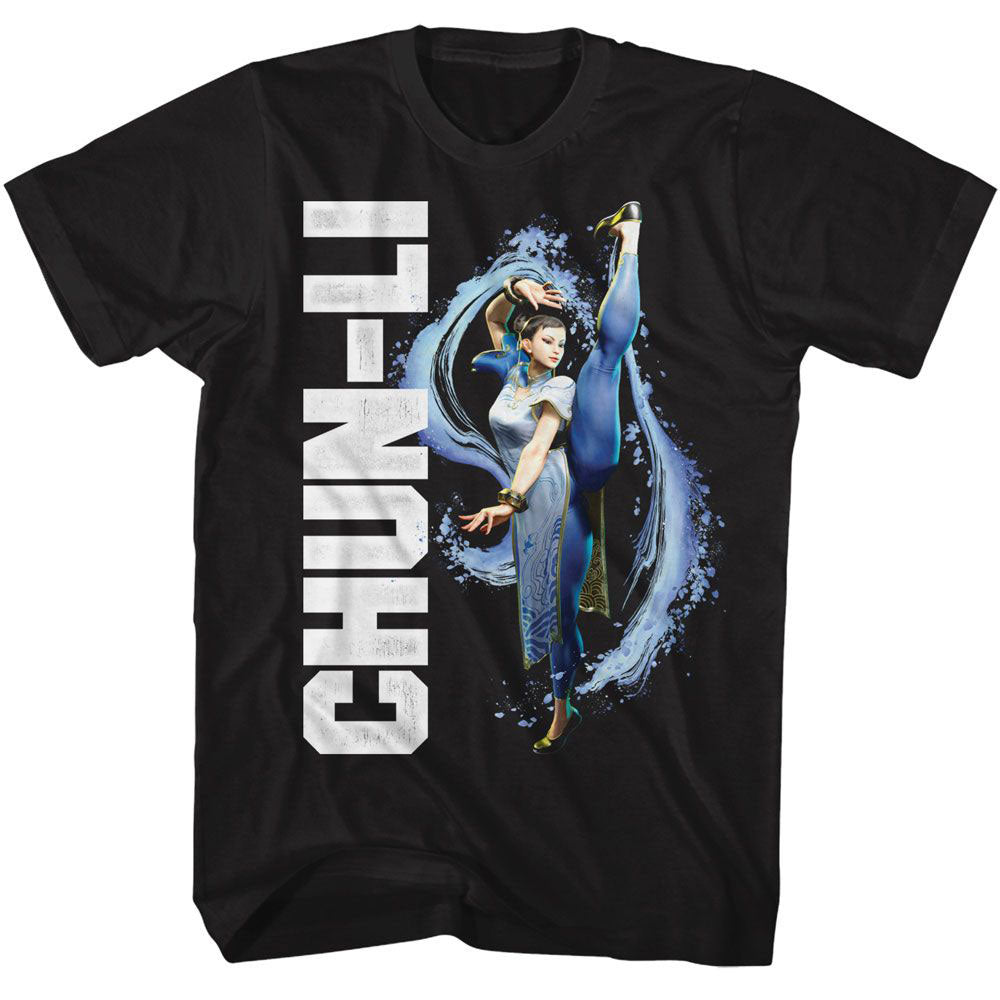 Street Fighter Chun Li Splatter Kick T-shirt Front