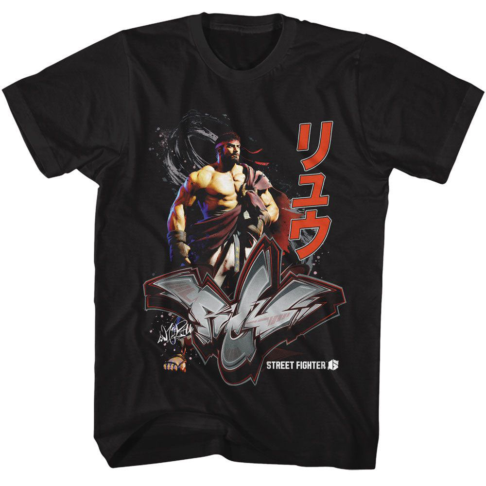 Street Fighter Ryu Graffiti T-shirt Front