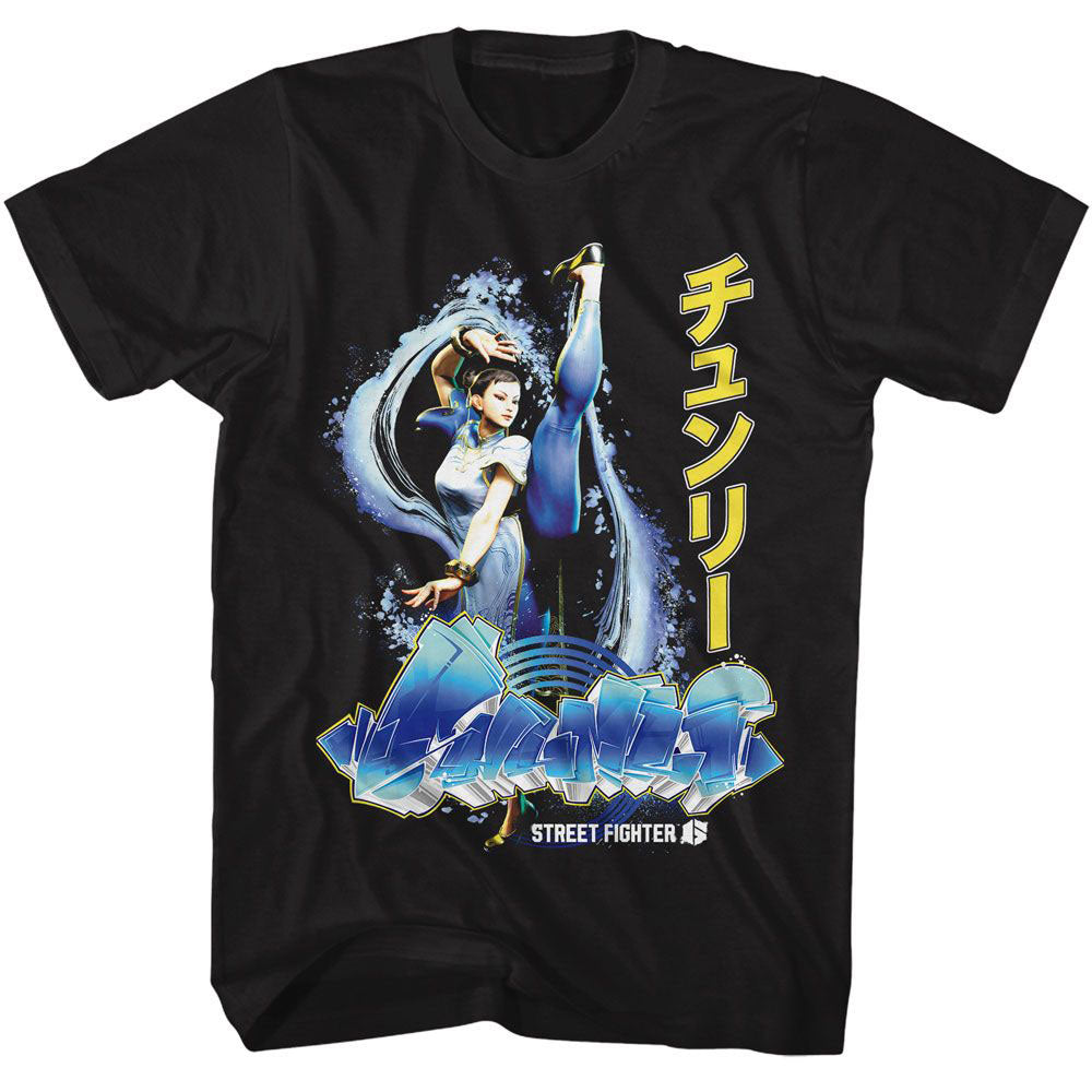 Street Fighter Chun Li Graffiti T-shirt Front