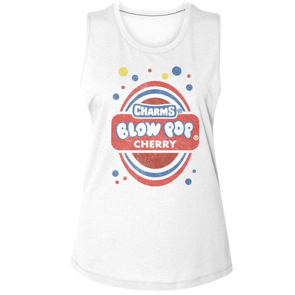 Tootsie Roll Cherry Wrapper Art Womens Tank Front