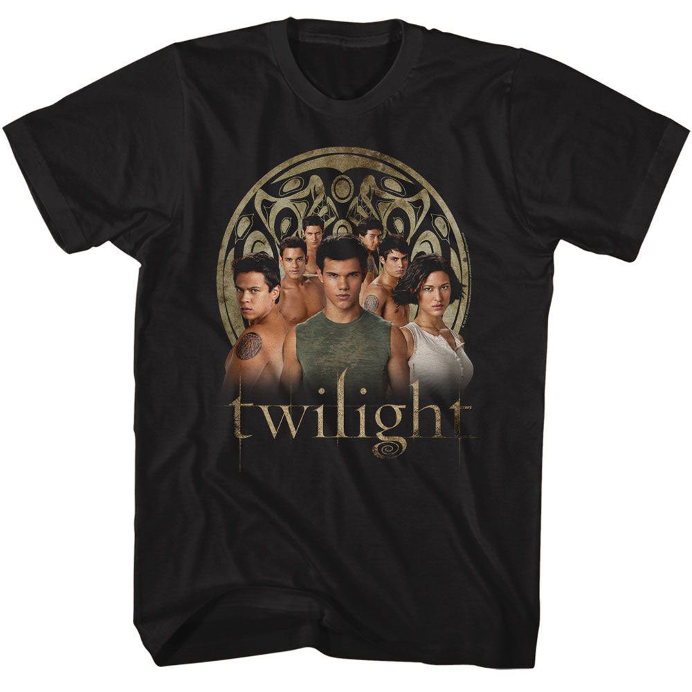 Twilight Wolf Pack Group Photo T-shirt Front