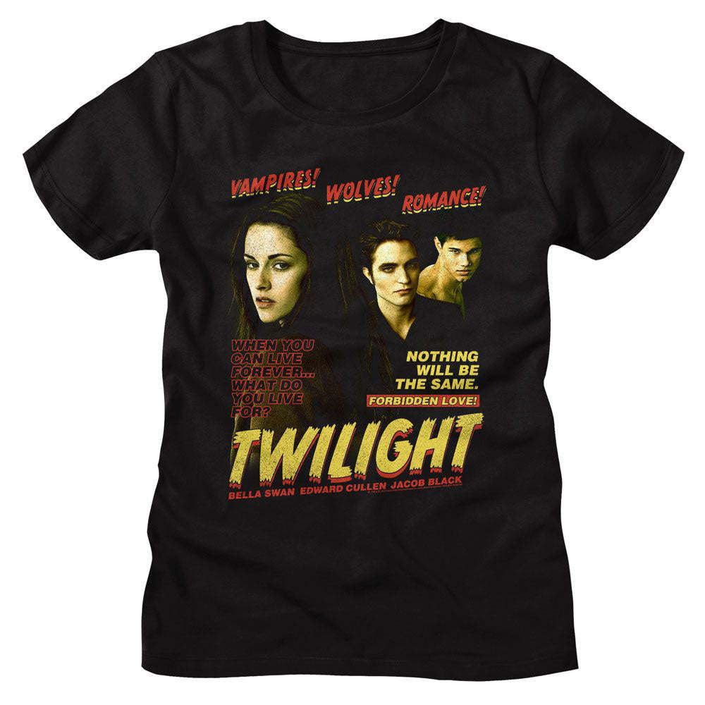 Twilight Vampires Wolves Romance Junior Top Front