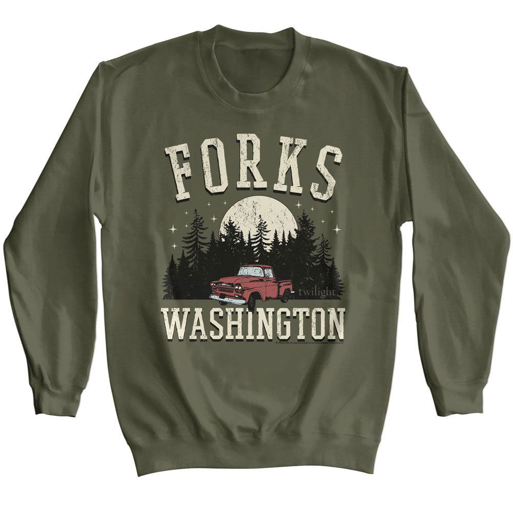 Twilight Forks Truck Sweatshirt Front