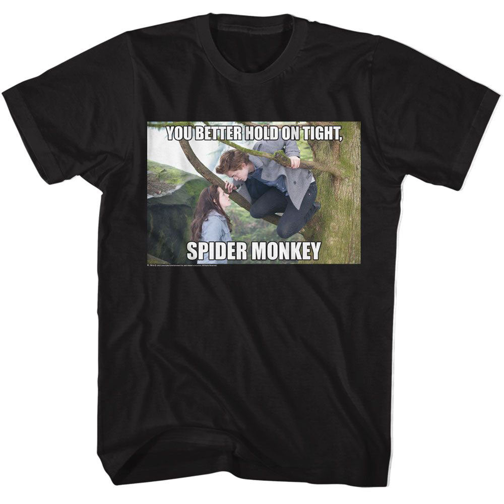 Twilight Hold On Tight Spider Monkey T-shirt Front