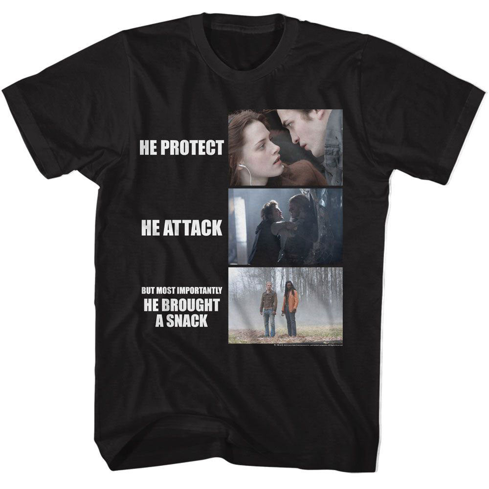 Twilight He Protect He Attack T-shirt Front