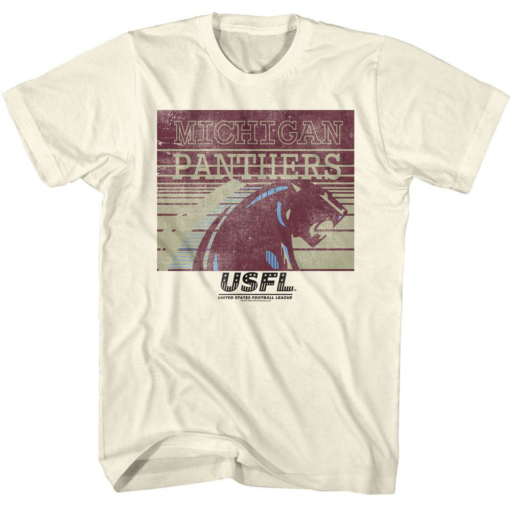 USFL Usfl Michigan Panthers T-shirt Front