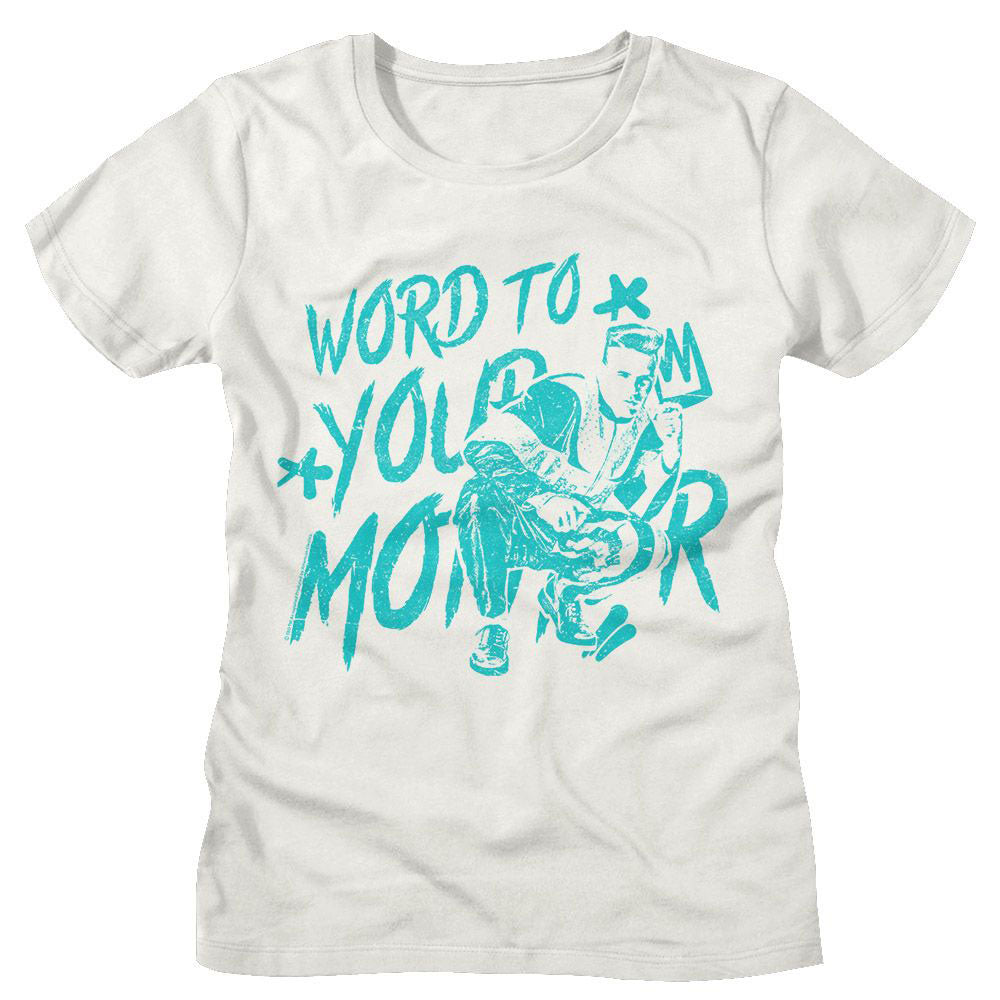 Vanilla Ice Blu Word To Your Mother Junior Top Front