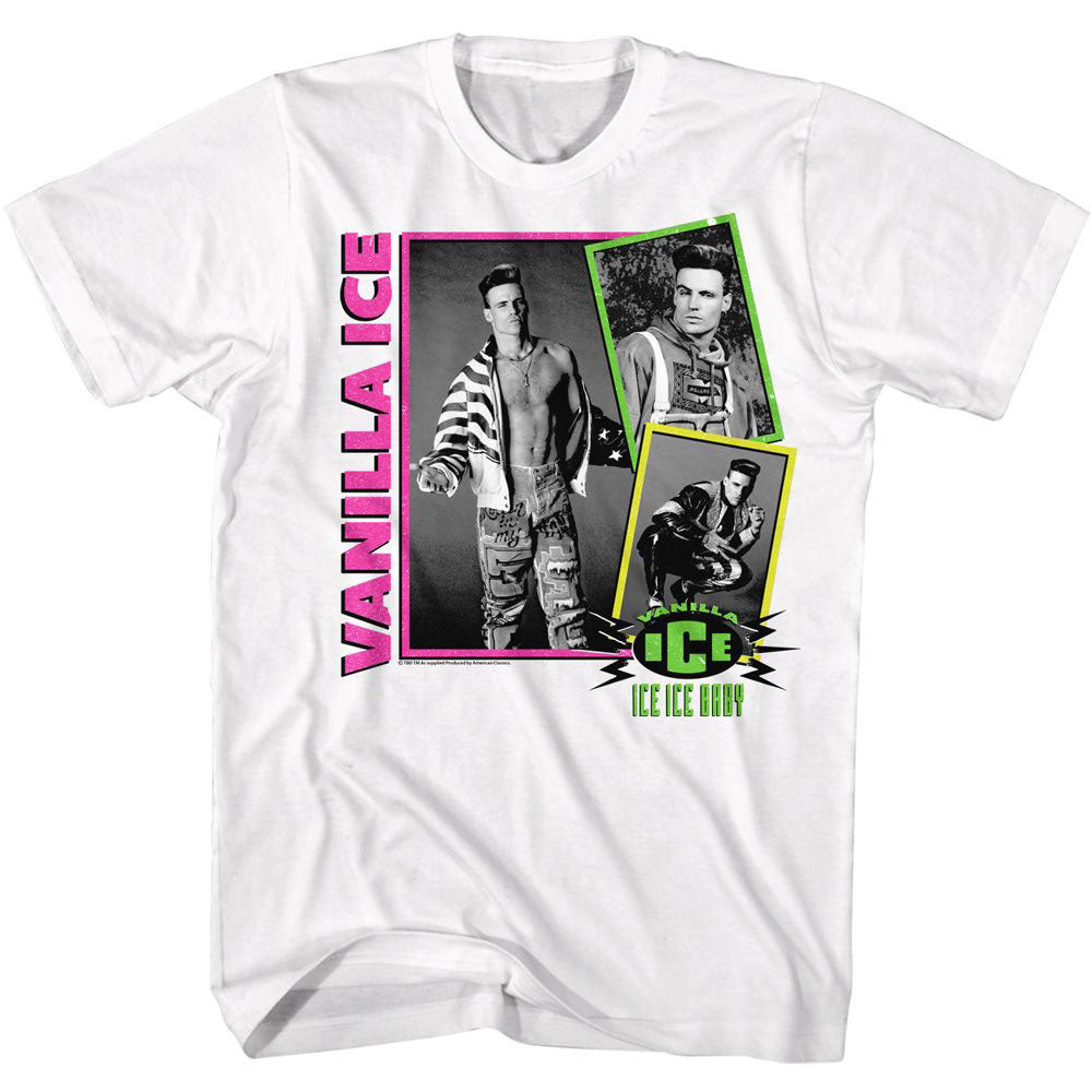 Vanilla Ice Neon Collage T-shirt Front
