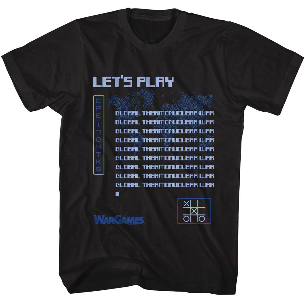 Wargames Lets Play T-shirt Front