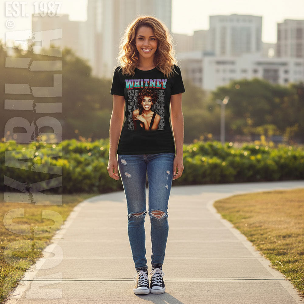 Whitney Houston Every Woman Stacked Junior Top