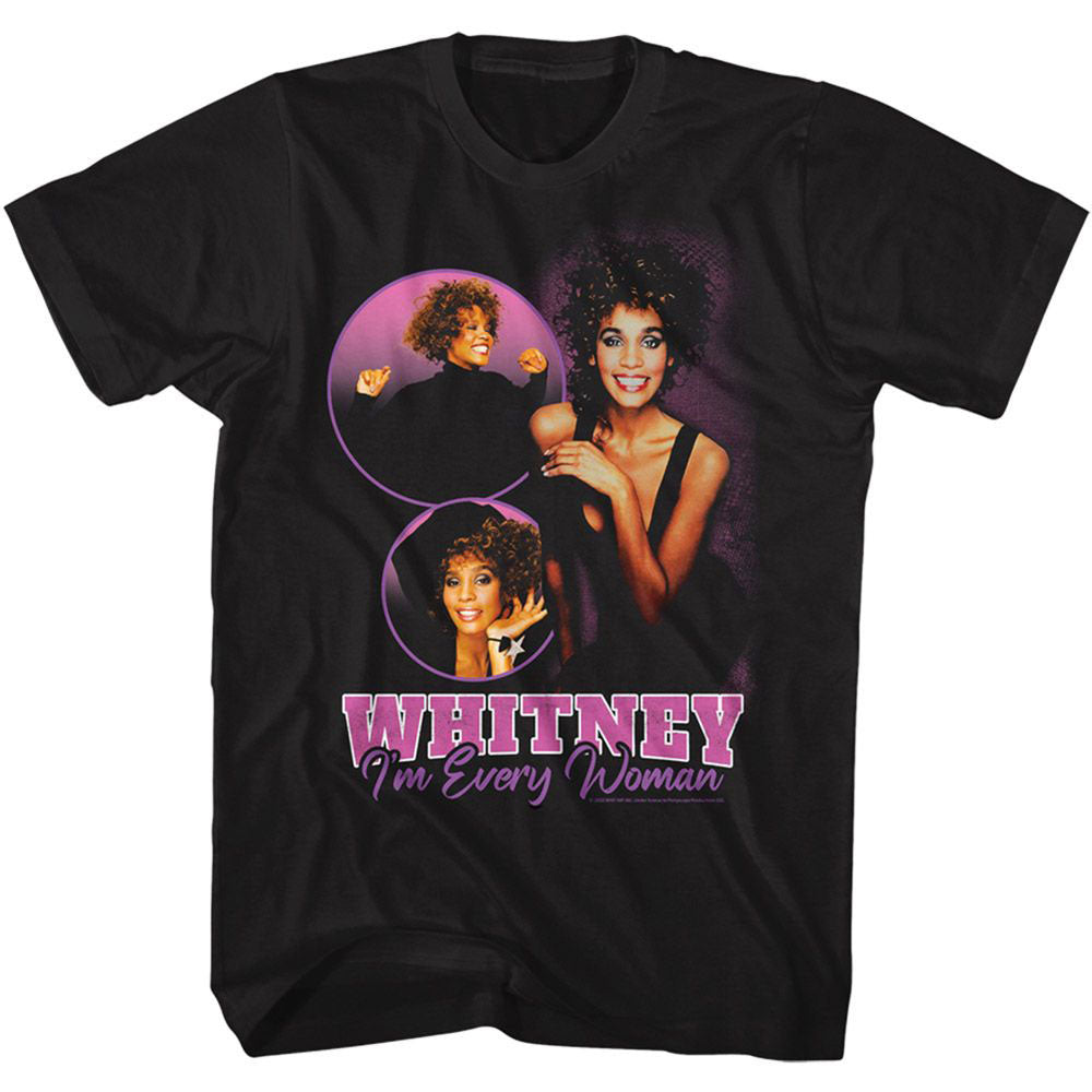 Whitney Houston Whitney Im Every Woman Collage T-shirt Front