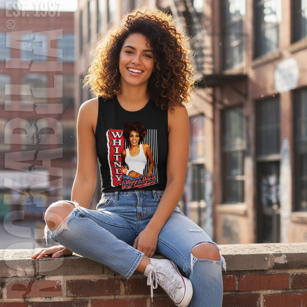 Whitney Houston I Wanna Dance Womens Tank Alt 2
