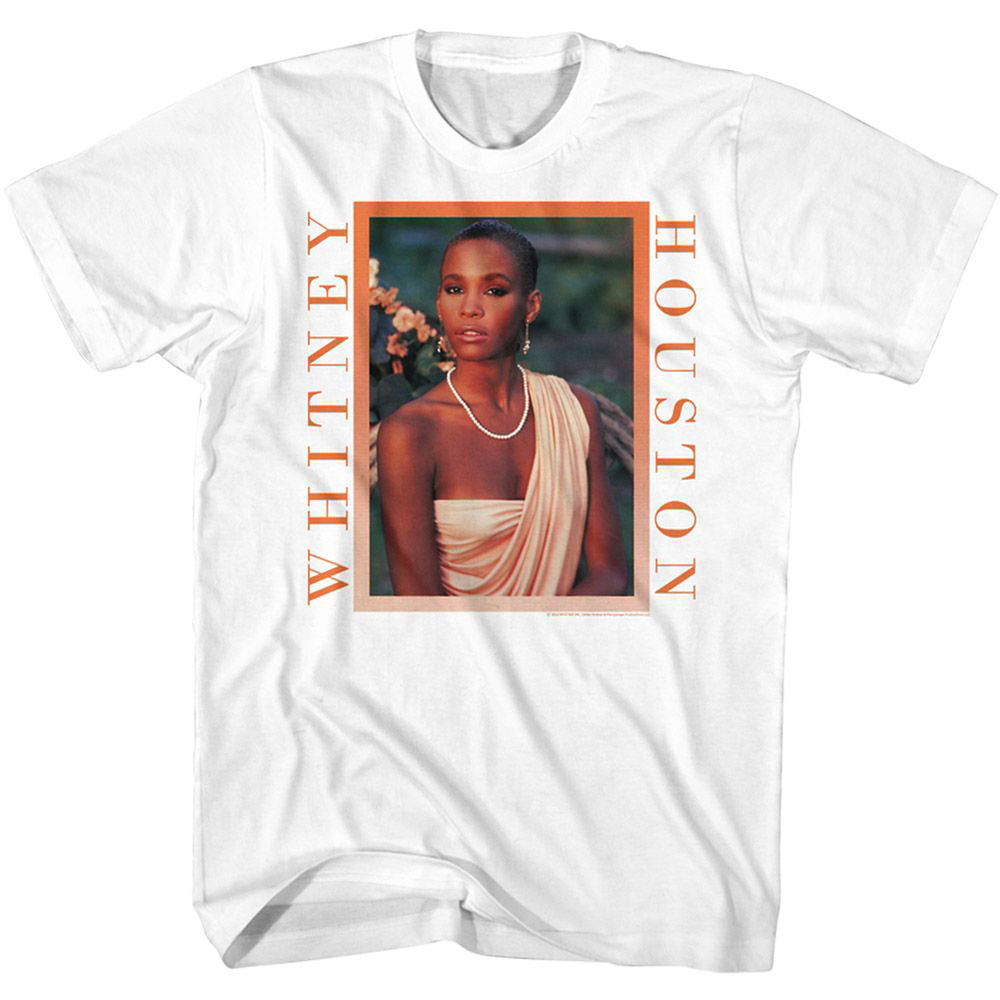 Whitney Houston Whitney Peachy Border T-shirt Front