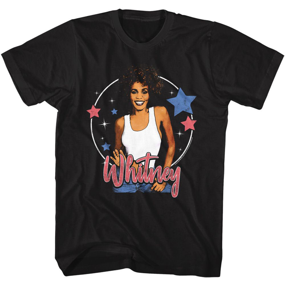 Whitney Houston Whitney Stars T-shirt Front