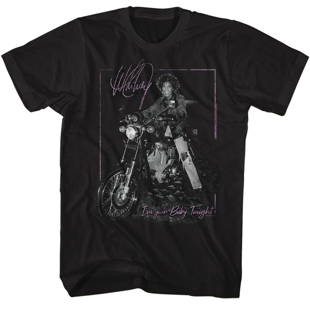 Whitney Houston Whitney-motorcycle T-shirt Front
