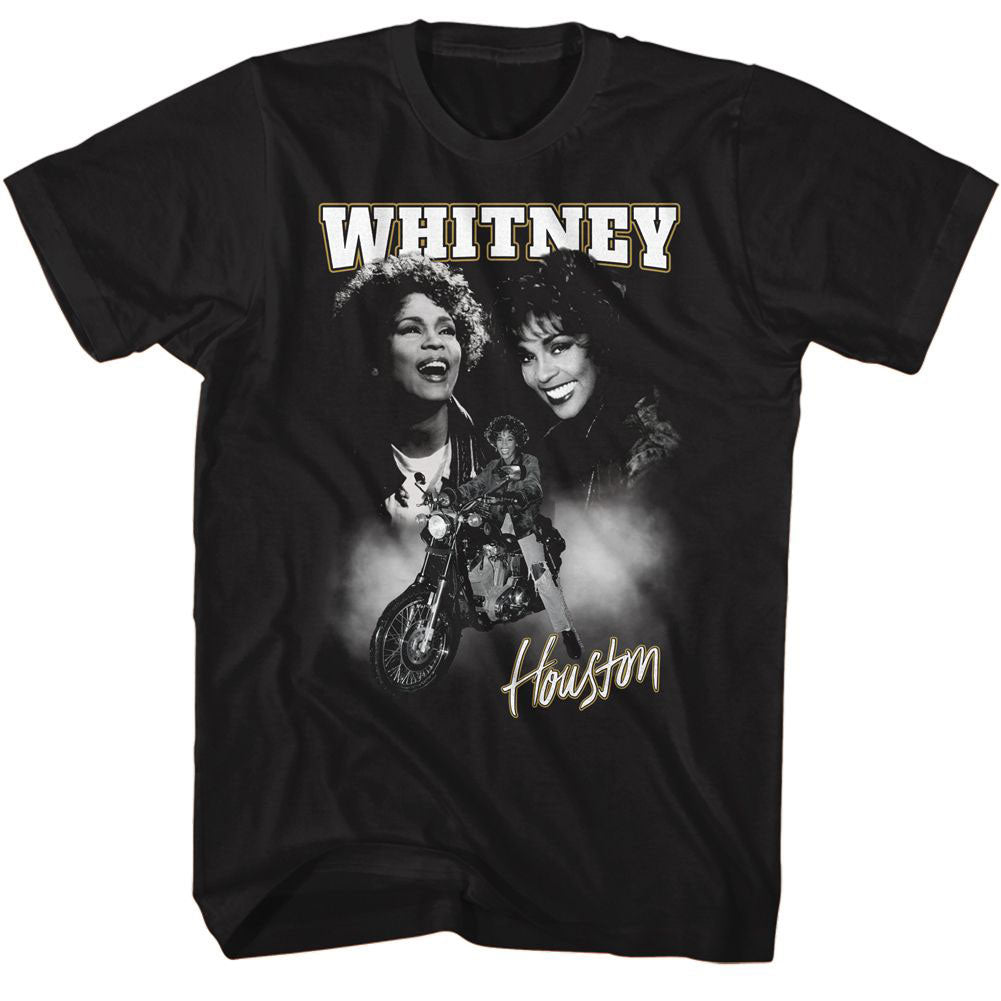 Whitney Houston Whitney-motorcycle Collage T-shirt Front