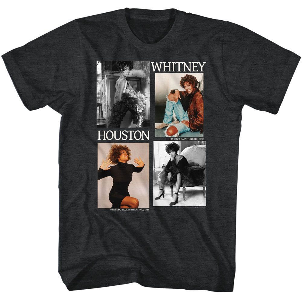 Whitney Houston Picture Blocks T-shirt Front