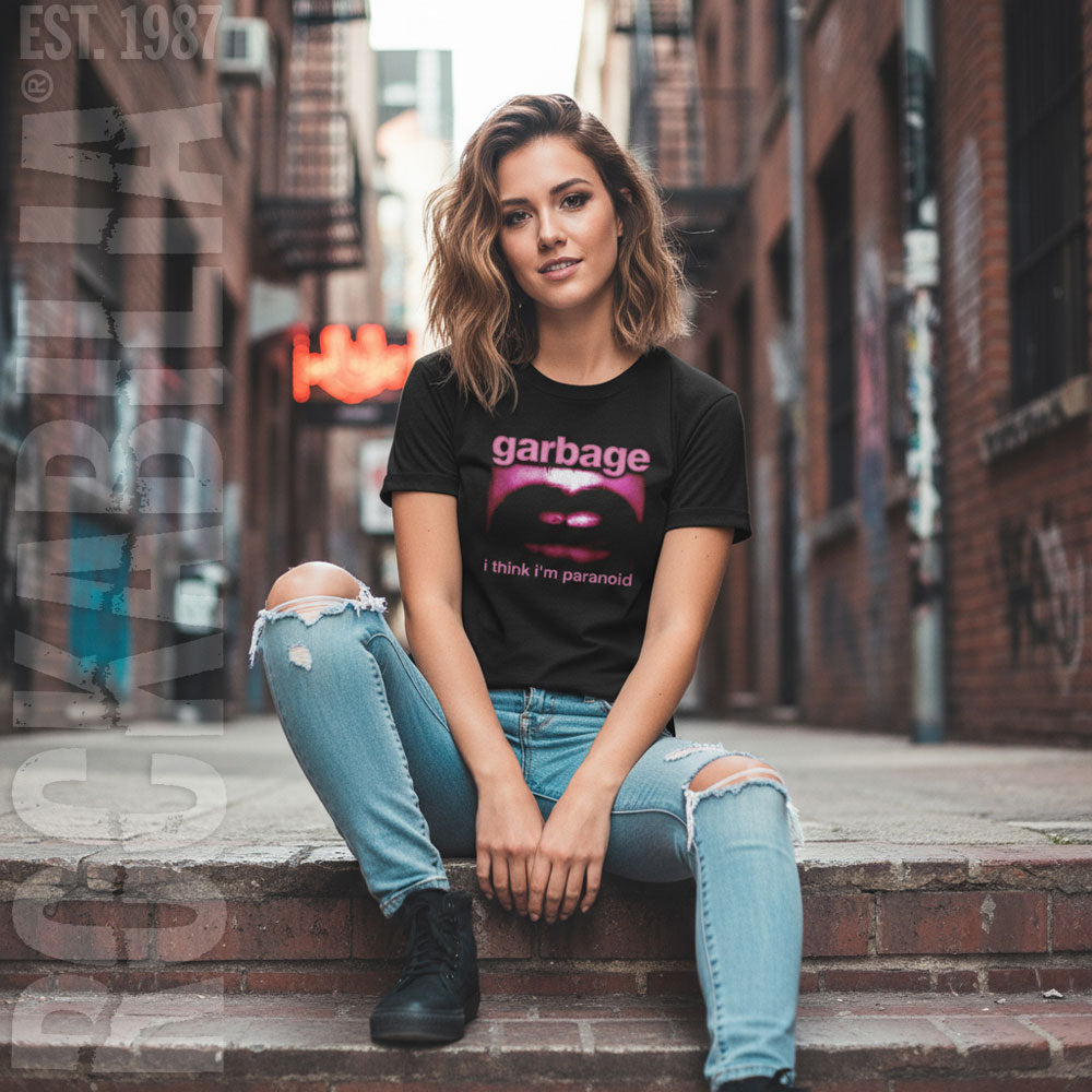 Garbage Paranoid Mouth Womens Tank Alt 2
