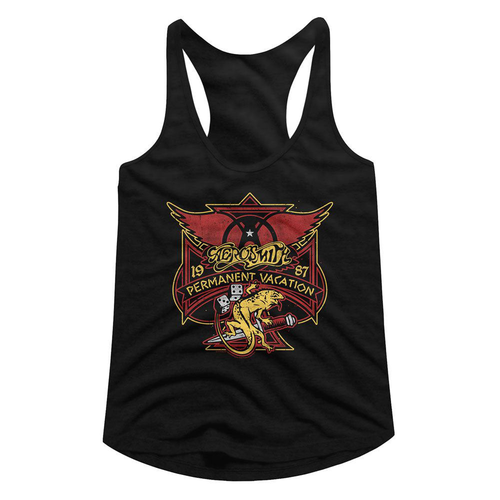 Aerosmith Perm Vacay Lizard Junior Top Front